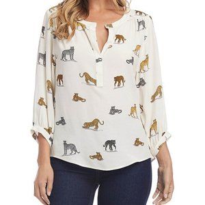 Karen Kane Whimsical Cheetahs top M